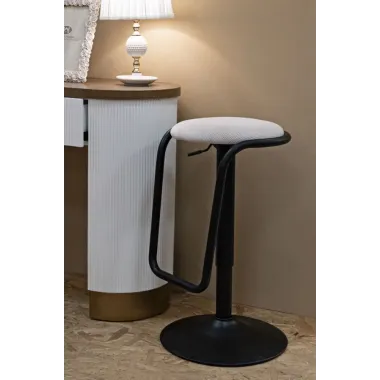 Hoker Barowy DESTINY Biały Ø 41x61-83 cm